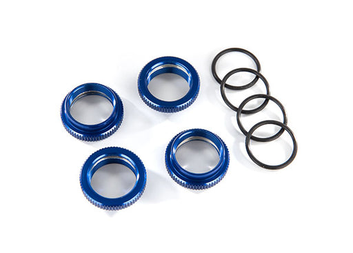 Traxxas 8968X Blue Aluminum Spring Retainer for GT-MAXX Shocks 4-Pack