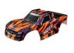 Traxxas 9011A Orange Body for Hoss 4X4 1/10 Monster Truck with Decals 