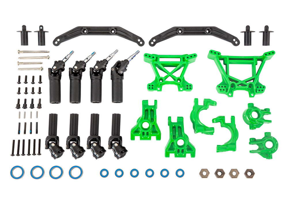 Traxxas 9080G Green Extreme Heavy Duty Upgrade Kit for 4x4 Slash, Hoss, or Rustler