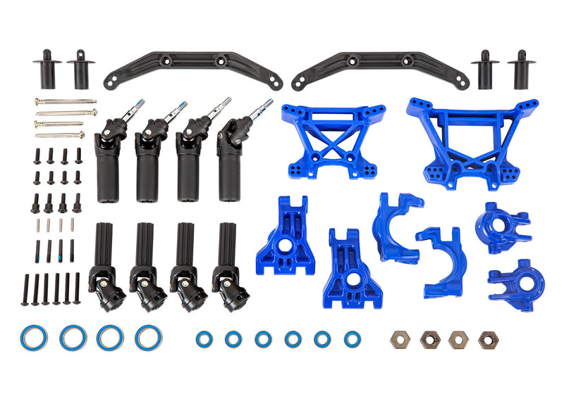 Traxxas 9080X Blue Extreme Heavy Duty Upgrade Kit for 4x4 Slash, Hoss, or Rustler