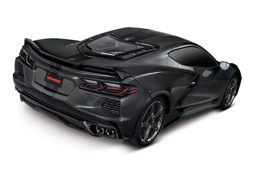 Traxxas 93054-4 1/10 Scale Black Corvette Stingray — White Rose