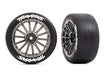 Traxxas 9375R Black Chrome Multi-Spoke Wheels and Ultra-Wide Slick Tires 4-Tec 3.0 Rears