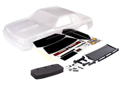 Traxxas 9421 Ford Fox Body Mustang Clear Body for Drag Slash