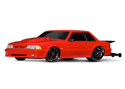 Traxxas 9421R Red Ford Fox Body Mustang Body for Drag Slash