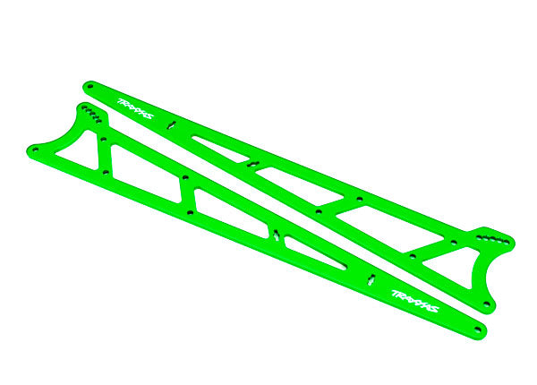 Traxxas 9462G Green Aluminum Wheelie Bar Side Plates for Drag Slash