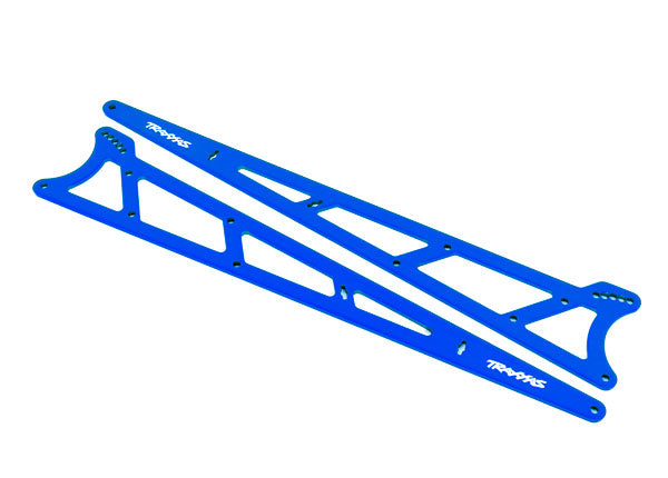 Traxxas 9462X Blue Aluminum Wheelie Bar Side Plates for Drag Slash