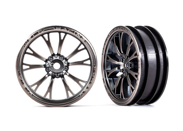 Traxxas 9472A Front Satin Black Weld Wheels for Drag Slash 2 Pack