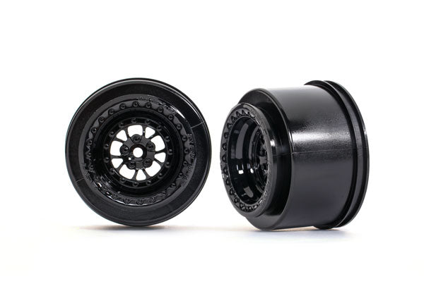 Traxxas 9473 Rear Gloss Black Weld Wheels for Drag Slash 2 Pack