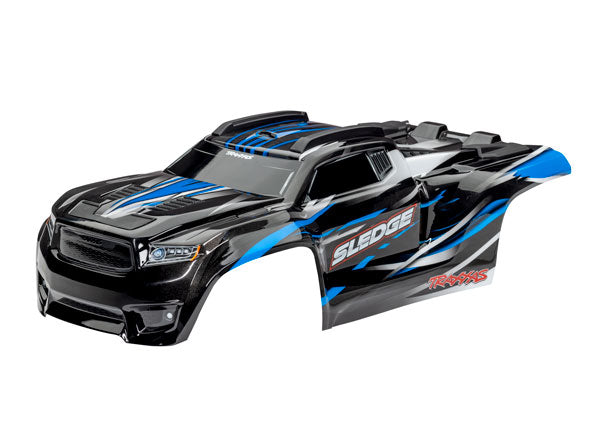 Traxxas 9511A Blue Body with Body Support for Clipless Mounting fits Sledge™