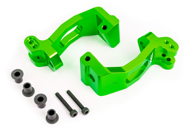 Traxxas 9532G Green Aluminum Left and Right Caster Blocks C-Hub for Sledge™
