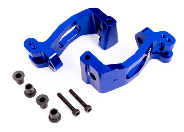 Traxxas 9532X Blue Aluminum Left and Right Caster Blocks C-Hub for Sledge™