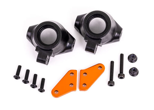 Traxxas 9637T Orange Aluminum Left and Right Steering Blocks for Sledge™