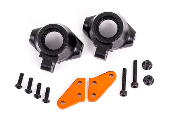 Traxxas 9637T Orange Aluminum Left and Right Steering Blocks for Sledge™
