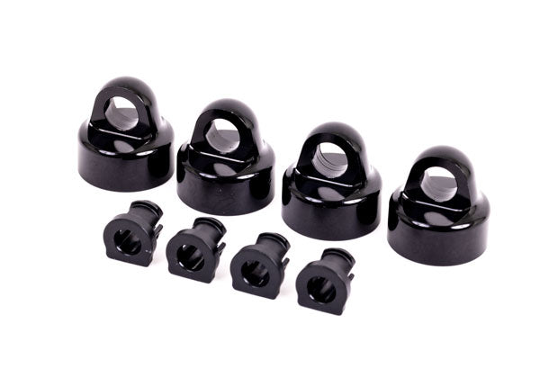 Traxxas 9664A Black Aluminum GT-MAXX® Shock Caps for Sledge™