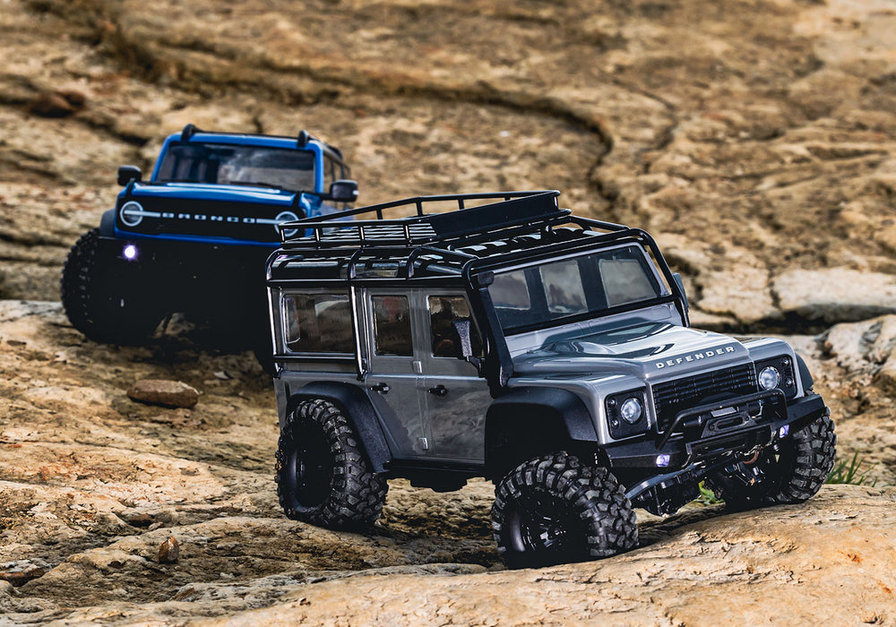 Traxxas 97054-1 Silver 1/18 TRX-4m Scale and Trail Crawler with Land Rover Defender Body