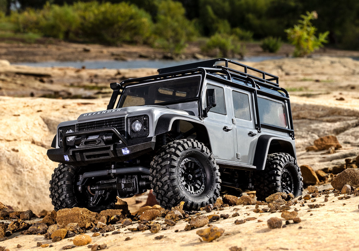 Traxxas 97054-1 Silver 1/18 TRX-4m Scale and Trail Crawler with Land R ...