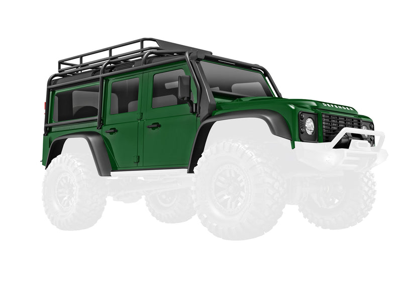 Traxxas 9712 Green Land Rover Defender Body for TRX-4M with Clipless Mounting