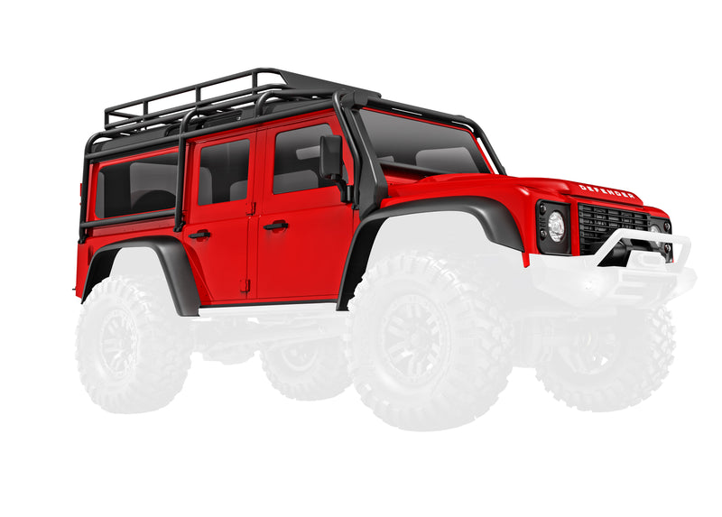 Traxxas 9712 Red Land Rover Defender Body for TRX-4M with Clipless Mounting