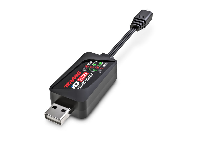 Traxxas 9767 2 Amp USB Charger for 2S 7.4V LiPo iD Connector Only