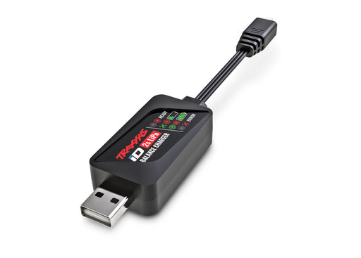 Traxxas 9767 2 Amp USB Charger for 2S 7.4V LiPo iD Connector Only
