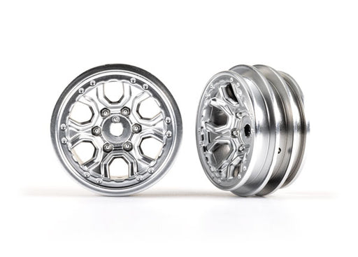 Traxxas 9770 1.0" Satin Chrome Wheels for TRX-4M Ford Bronco 2 Pack