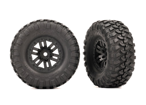 Traxxas 9773 1.0" Canyon Trail Tires on Black Wheels 2 Pack