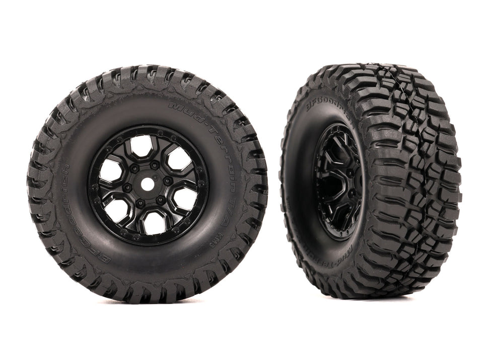 Traxxas 9774 1.0" BFGoodrich Mud-Terrain T/A KM3 Tires on Black Wheels 2 Pack