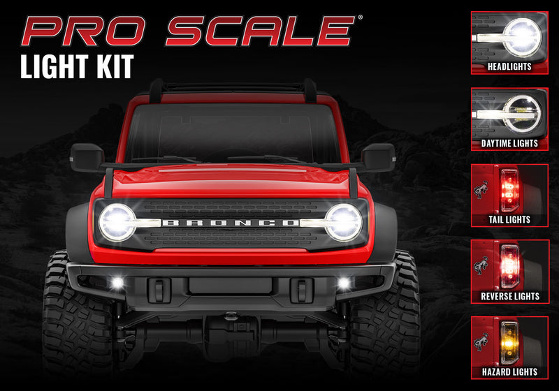 Traxxas 9783 Complete Front and Rear LED Light Set for 9711 TRX-4M Bronco Body