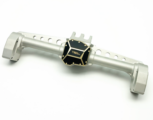 Treal Hobby B07KLT93BW Clear Rear Axle Housing with Black Diff Cover SCX10iii