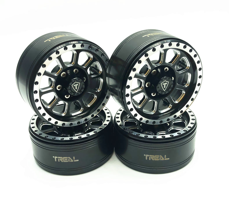 Treal Hobby (X00250NBZ5) 1.9 Beadlock Wheels V2 Black Set of 4