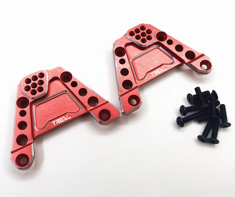 Treal Hobby (X002JC1VYR) Red Aluminum Rear Shock Mounts for SCX10iii