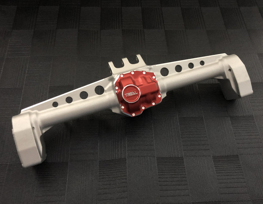 Treal Hobby (X002MJ551H) Clear (Silver) Aluminum Rear Axle Housing for SCX10iii
