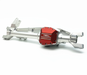 Treal Hobby (X002MJ57N3) Silver/Clear Aluminum Front AR45 Axle Housing with Red Diff Cover SCX10iii