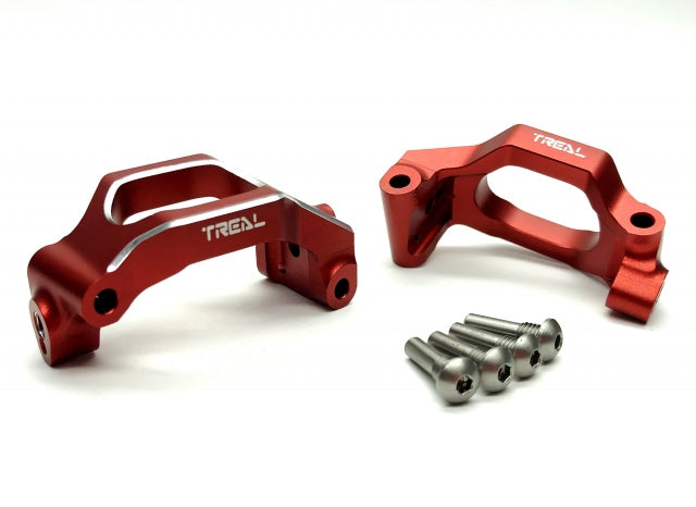 Treal Hobby (X002OD7S7F) Red Aluminum Front C Hub Carriers for MAXX 4s