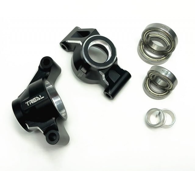 Treal Hobby (X002OD666J) Black Aluminum Rear Hub Carriers for MAXX 4s