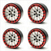 Treal Hobby (X002P1C78L) 1.9" Alloy Beadlock Wheels Silver with Red Ring (4 Pack)