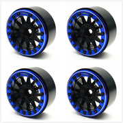 Treal Hobby (X002P1C781) 1.9" Alloy Beadlock Wheels Black with Blue Ring (4 Pack)