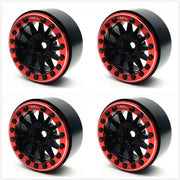 Treal Hobby (X002P1EOW1) 1.9" Alloy Beadlock Wheels Black with Red Ring (4 Pack)