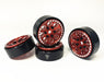 Treal Hobby (X002P92JZJ) Red Aluminum 1.0" Beadlock Wheels for SCX24 and 1/24 Crawlers 4 Pack