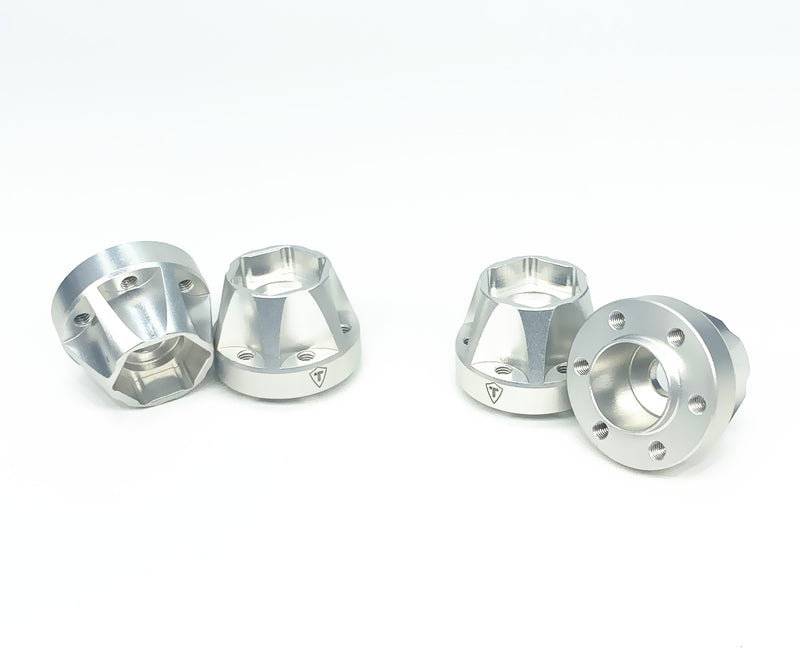 Treal Hobby (X002Q4JK23) Silver Aluminum 12mm 6-Bolt Hex Hub with 15mm Offset 4 Pack