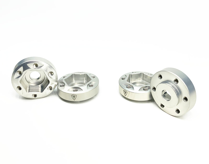 Treal Hobby (X002Q4JK2D) Silver Aluminum 12mm 6-Bolt Hex Hub with 6mm Offset 4 Pack