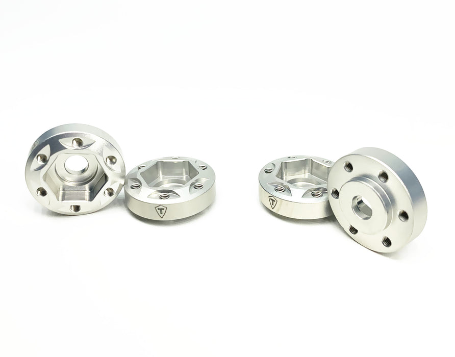 Treal Hobby (X002Q4JK2D) Silver Aluminum 12mm 6-Bolt Hex Hub with 6mm Offset 4 Pack