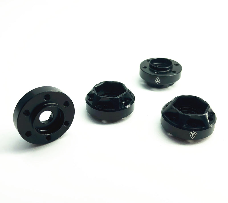 Treal Hobby (X002Q4LP49) Black Aluminum 12mm 6-Bolt Hex Hub with 9mm Offset 4 Pack