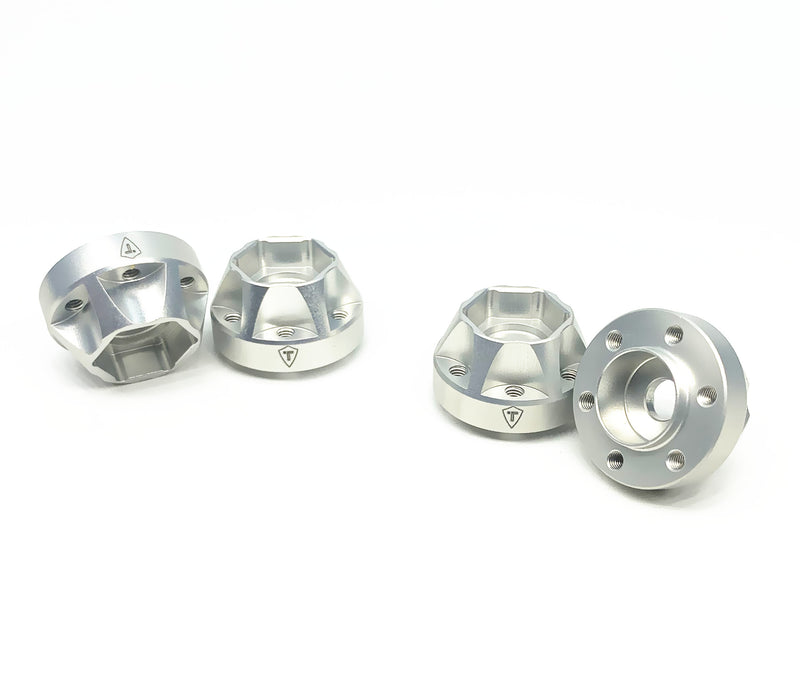 Treal Hobby (X002Q4TCPN) Silver Aluminum 12mm 6-Bolt Hex Hub with 12mm Offset 4 Pack