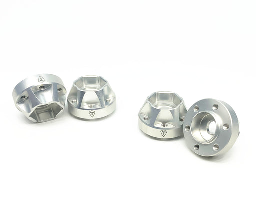 Treal Hobby (X002Q4TCPN) Silver Aluminum 12mm 6-Bolt Hex Hub with 12mm Offset 4 Pack