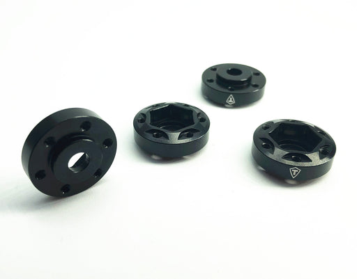 Treal Hobby (X002Q4TCPX) Black Aluminum 12mm 6-Bolt Hex Hub with 6mm Offset 4 Pack