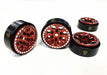 Treal Hobby (X002R9POPJ) 1.0" Red Beadlock Wheels Brass Rings (22g) SCX24 and 1/24 Crawlers 4 Pack