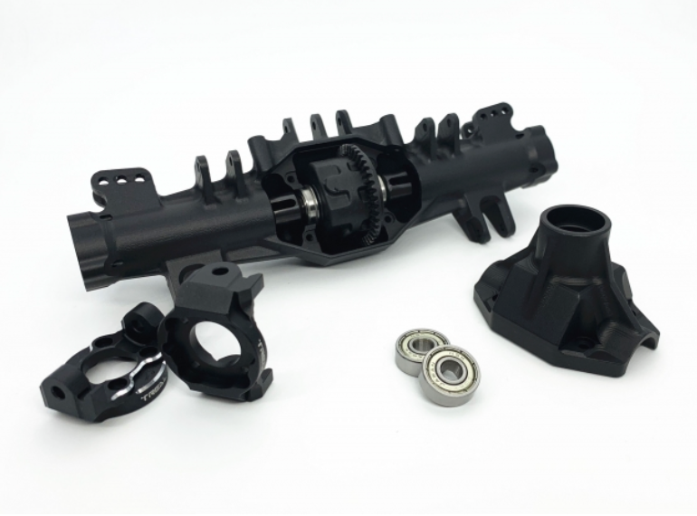 Treal Hobby X002RHRA67 Black Aluminum Front Axle Housing for LMT
