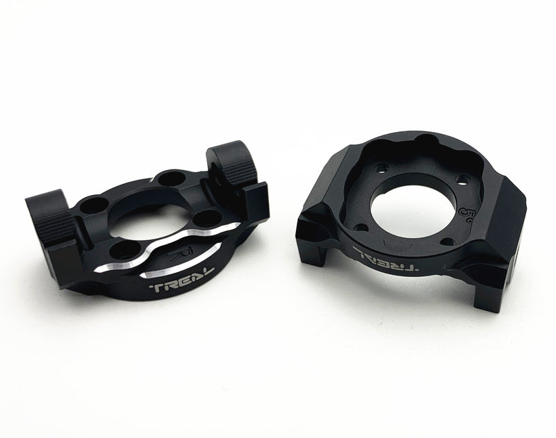 Treal Hobby (X002RMMEE0H) Black Aluminum Front 5 Degree C Hub Spindles for LMT 