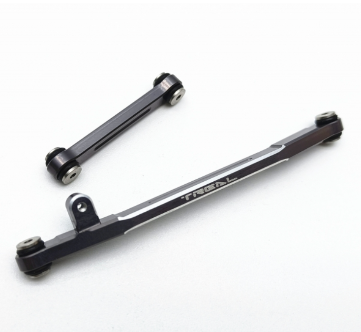 Treal Hobby (X002RQBQXV) Gray Aluminum Steering Link Set V2 for SCX24